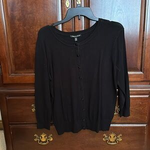 NWT. Black cable & gauge sweater